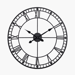 Image showing the Skeleton Clock, D80cm, Black product.
