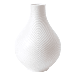 Image showing the White Folia Bulb vase, 23cm product.