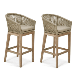 Image showing the Lynton Set of 2 Bar Stools, Grey product.