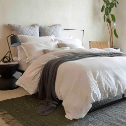 Image showing the Organic Retreat Duvet Set, Super King, White product.