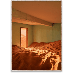 Image showing the Sand Village I Framed Print, 30 x 40cm, Red product.