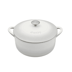 Image showing the Natural Cast Iron Round casserole dish, D26cm, Light Grey product.