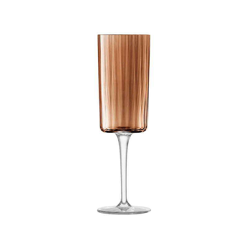 Gems Set of 4 Champagne Flutes, 210ml, Amber