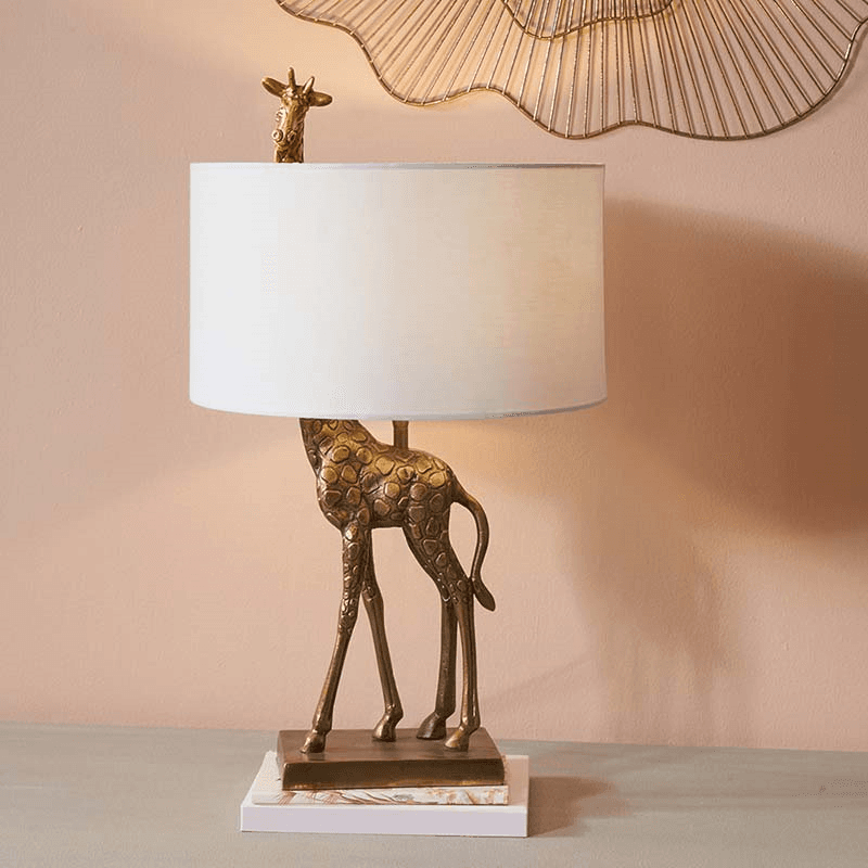 Savanna Giraffe Lamp Base, H56.5cm, Antique Brass