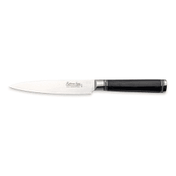 Image showing the Katana Saya Pakkawood Utility Knife, 12cm Damascus Blade product.