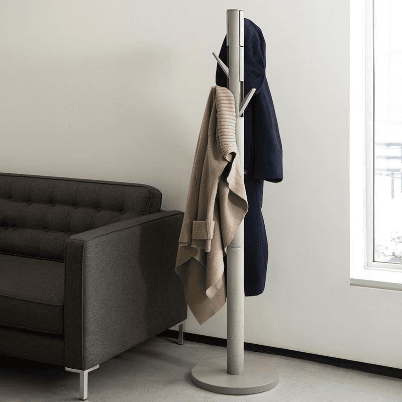 Flapper Coat Rack, H168cm, Grey