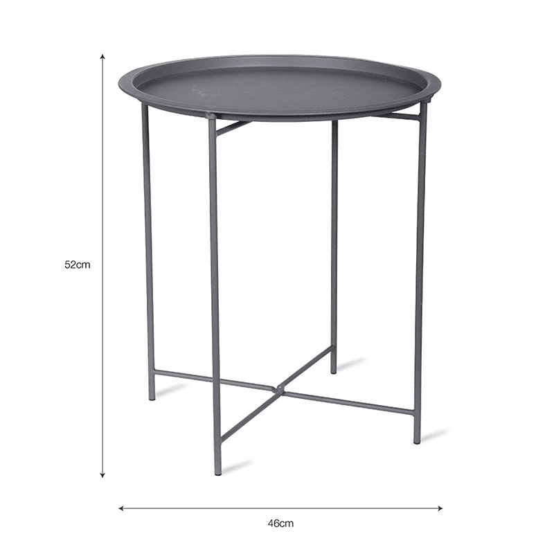 Rive Droite Bistro Tray Table, Charcoal