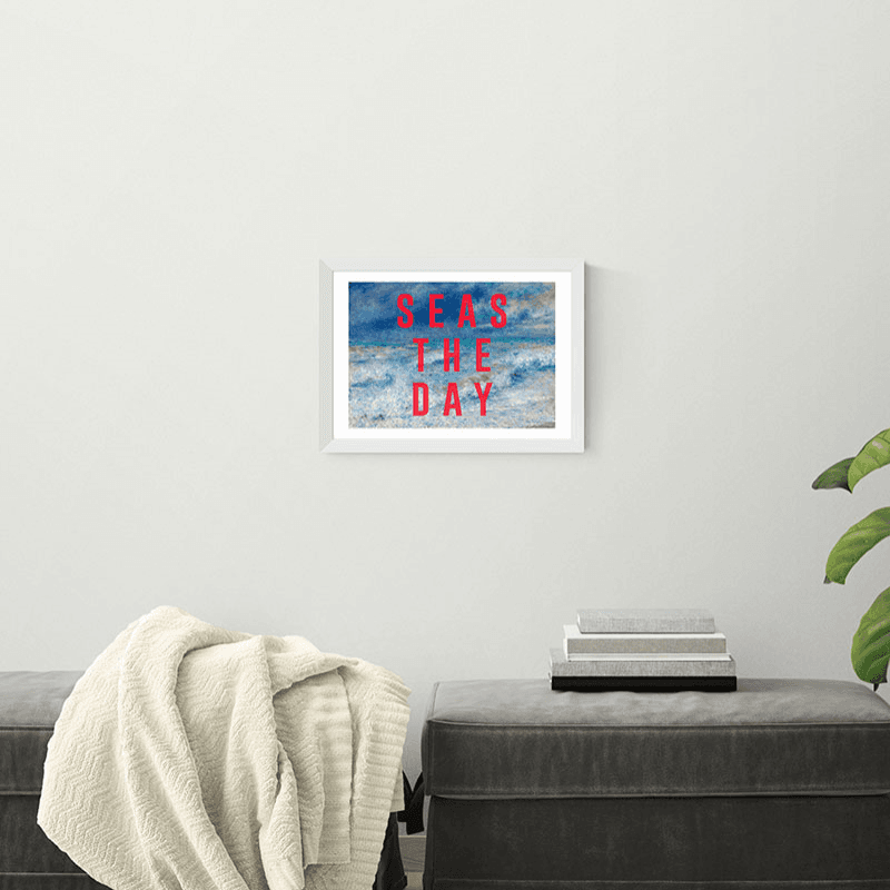 The 13 Prints Seas The Day Print, A3, White Frame