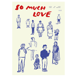 Image showing the So Much Love Framed Print, 30 x 40cm, Blue product.