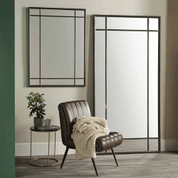 Image showing the Rectangle Mirror, H110 x W80cm, Black product.