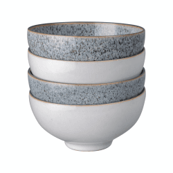 Image showing the Studio Grey Set of 4 rice bowls, 15 x 6.5cm product.