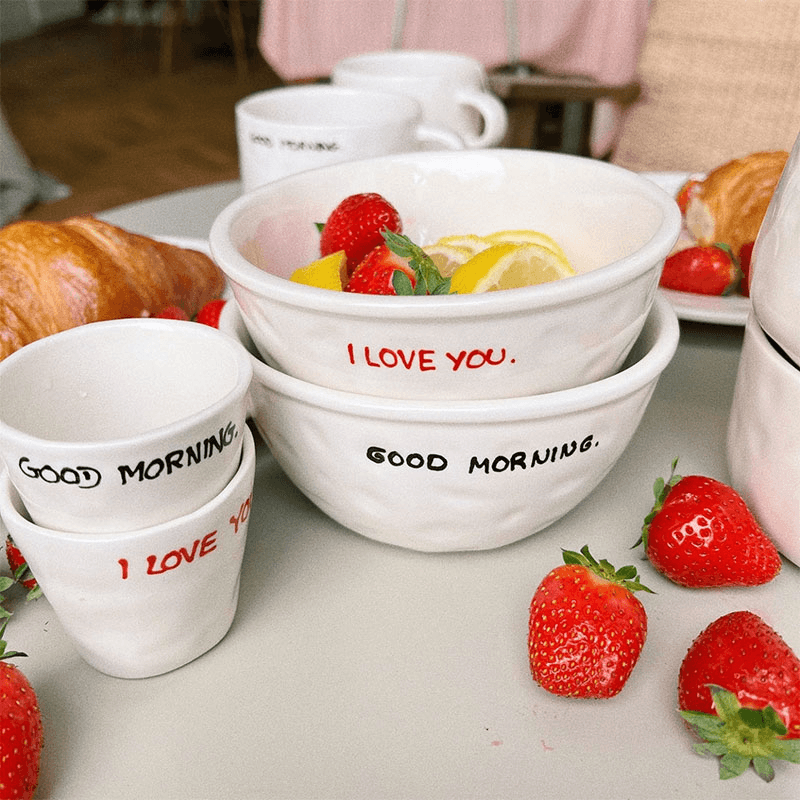 I Love You Bowl, D17cm, Red
