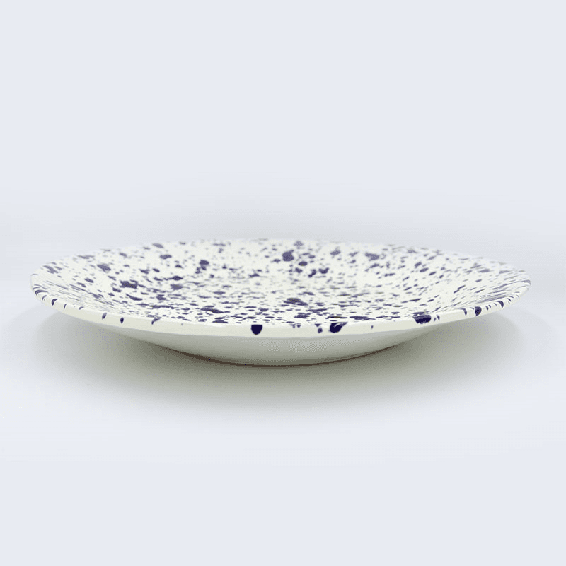 Splatter Shallow Serving Bowl, D29cm, Blueberry