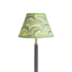 Image showing the Empire Shade, 20cm, green  yellow & blue Piave hand made marble paper product.