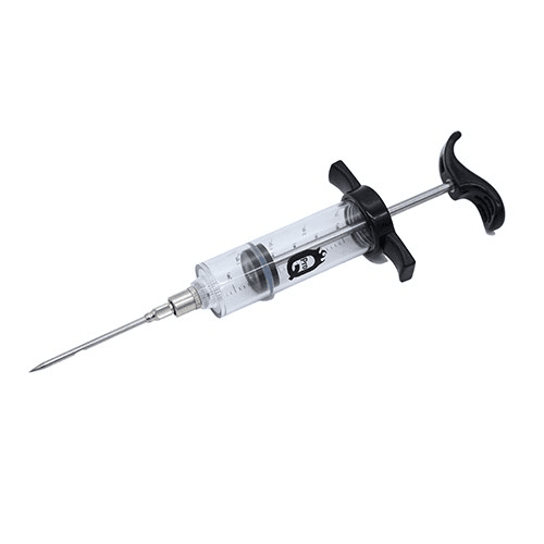 Marinade injector, Silver/Black/Clear