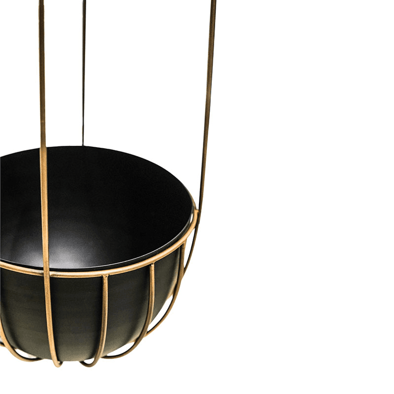 Kensington Indoor Hanging Planter, H60 x D24cm, Brass