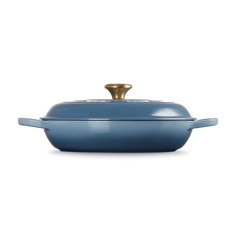 Signature Cast Iron Shallow Casserole, 30cm, Chambray
