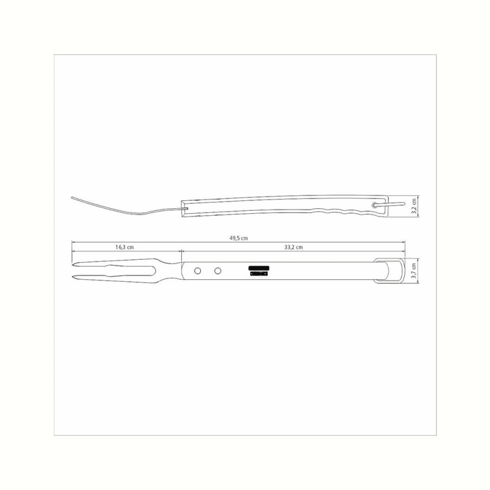 BBQ Tools, Set of 3, Brown/Silver