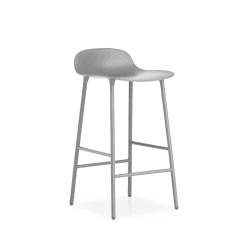 Image showing the Form Bar stool, L44 x H87 x D44cm, Grey product.