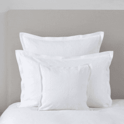 Image showing the Etienne Small square cushion cover, 40 x 40cm, White product.