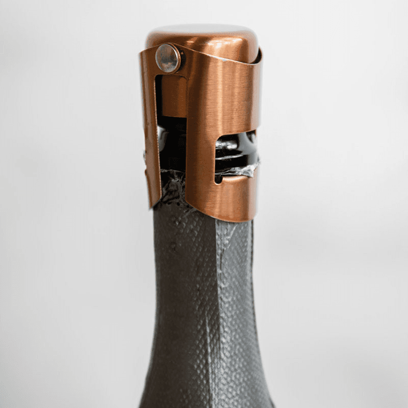 BarCraft Champagne and sparkling wine bottle stopper, 12 x 17 x 22cm, Copper Effect/Stainless Steel