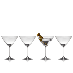 Image showing the Juvel Set of 4 Martini Glasses, 280ml, Clear product.
