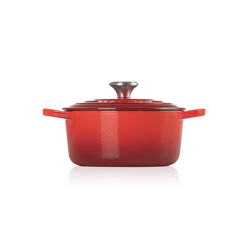 Signature Cast Iron Round casserole, 22cm - 3.3 litre, Cerise