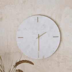Image showing the Besa Marble clock, Dia41cm, White product.