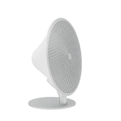Image showing the Mini Halo One Bluetooth speaker, H16 x L14 x D6cm, Matt White product.