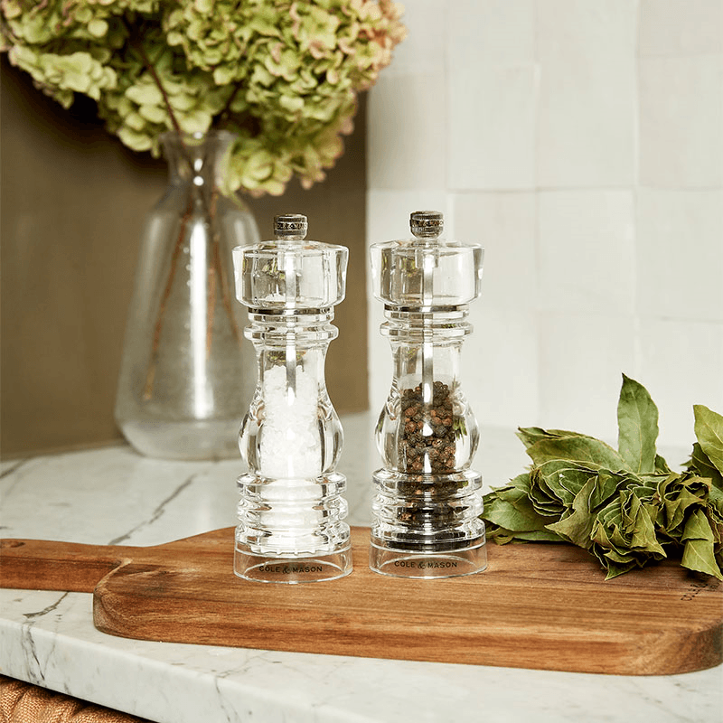 London Salt & Pepper Mills, 180mm, Clear