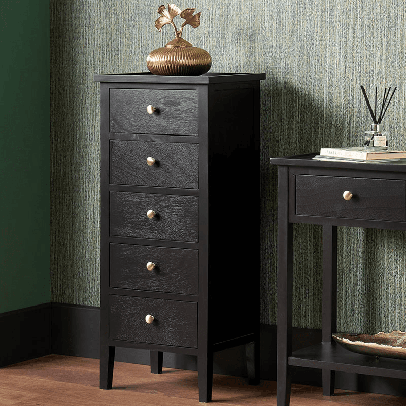 Chelmsford Tall Boy, Satin Black