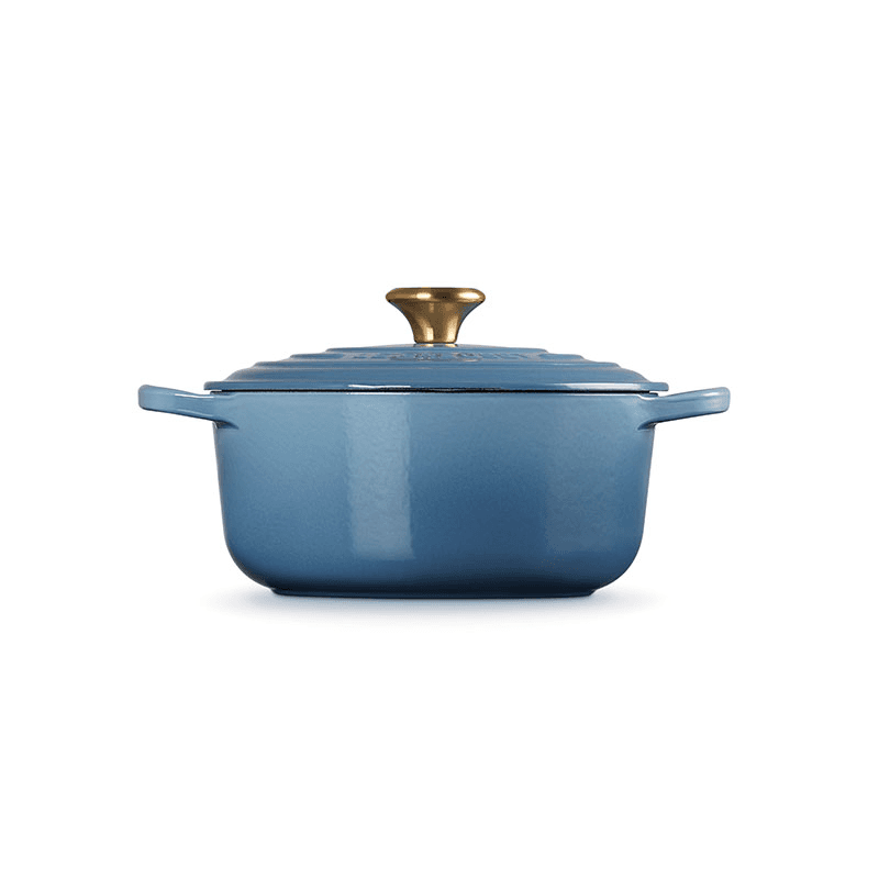 Signature Cast Iron Round Casserole, 20cm, Chambray
