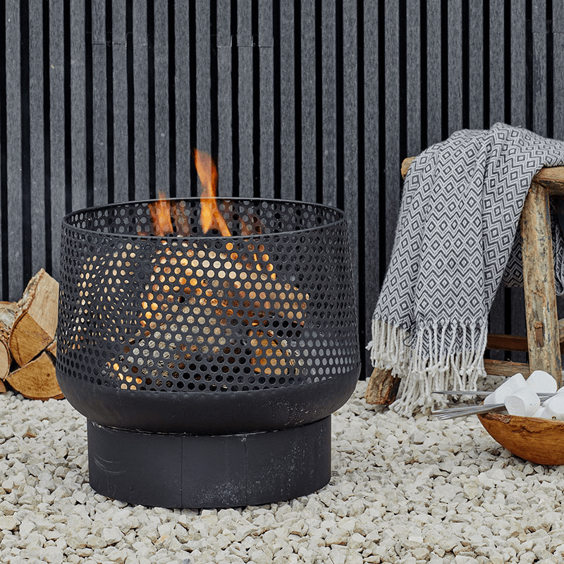 Outdoor Buttermere Basket Fire Pit, W40cm, Black