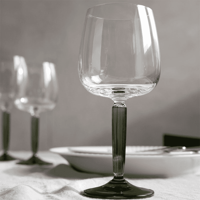 Hammershøi Set of 2 Red Wine Glasses, 490ml, Green