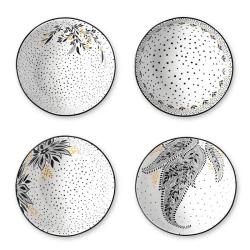 Image showing the Artisanne Noir Set of 4 Bowls, D15cm, Monochrome product.