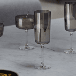 Image showing the Lunar Set of 2 Champagne Flutes, 210ml, Lunar Grey product.