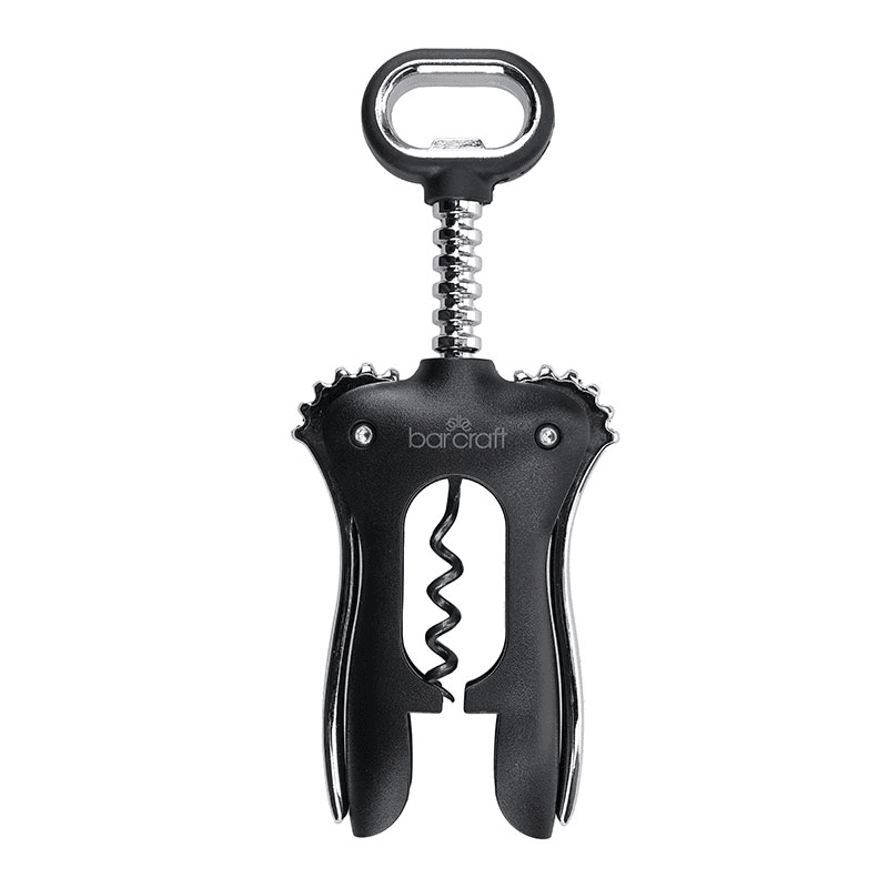 Double Handled Winged Corkscrew, Black