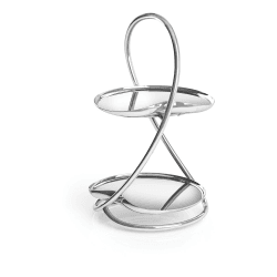 Image showing the Drift Canape stand (including trays), 21.4cm H, silver product.