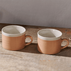 Image showing the Kai Set of 2 Mugs, 350ml, Terracotta product.