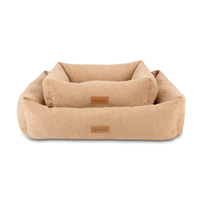 Luxury Boucle Box Bed, 60 x 50cm, Desert Tan