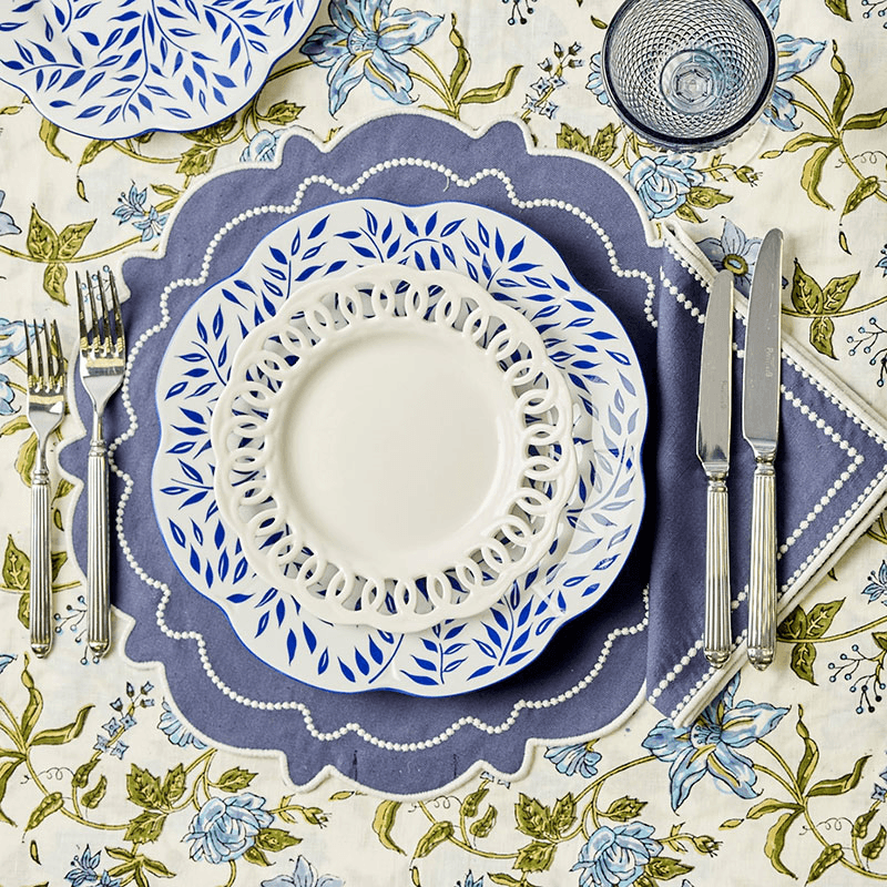 Abigail Set of 4 Placemat, D40cm, Blue