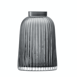 Image showing the Pleat Vase, H20cm, Grey product.