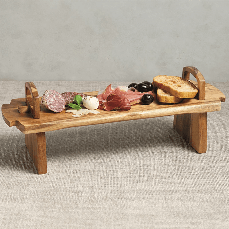 Antipasti platform platter, 37 x 12 x 13cm, acacia wood