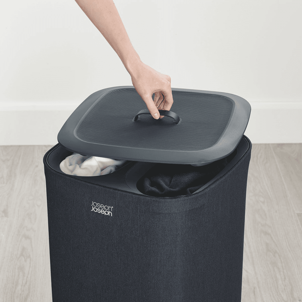 Tota Easy-Empty Laundry Basket 60 Litre Black