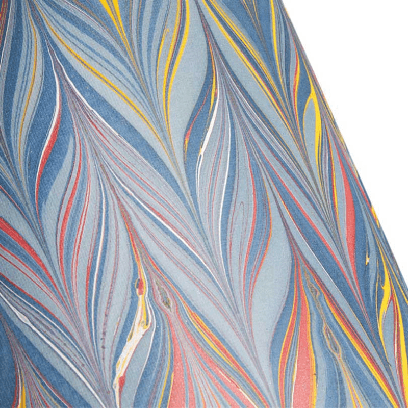 Empire Shade, 30cm, blue  yellow and red Brenta hand made marble paper