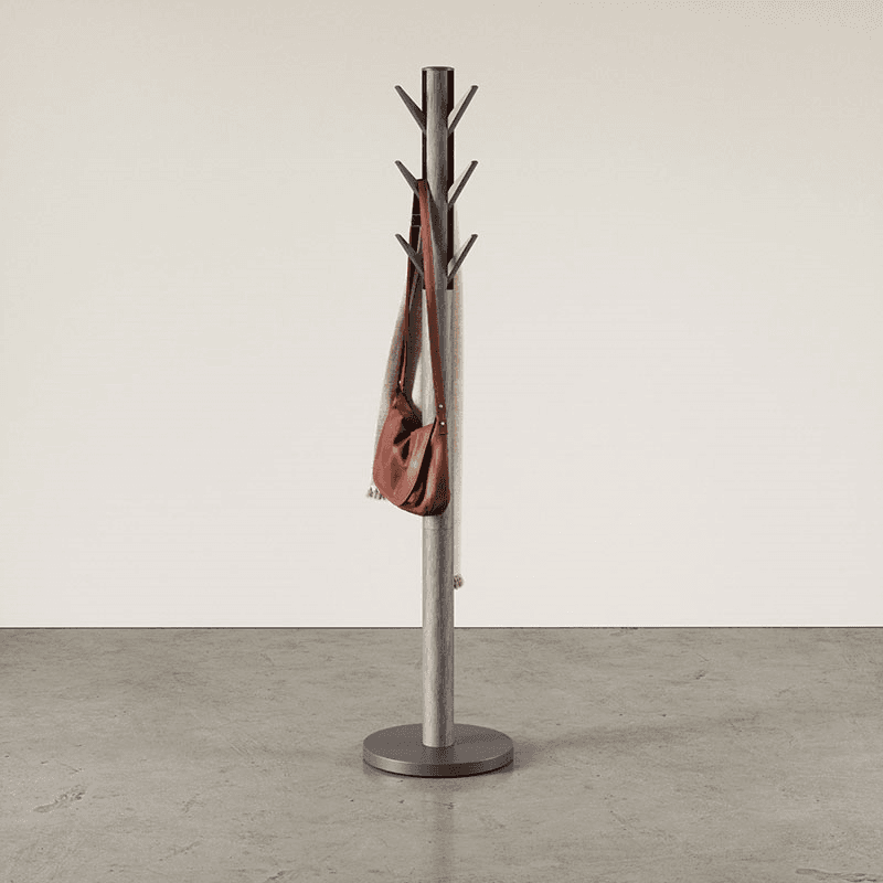 Flapper Coat Rack, H168cm, Grey