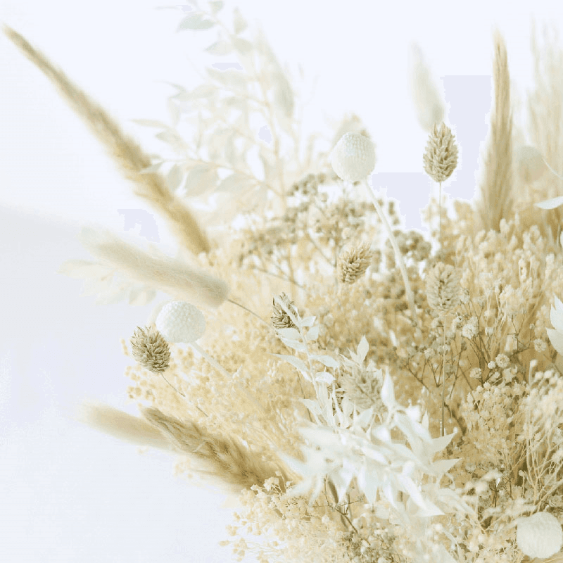 Hand-Tied Medium Bouquet, Natural Whites, Ecru