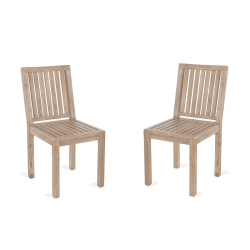 Image showing the Porthallow Set of 2 Dining Chairs, Natural product.