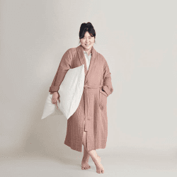 Image showing the The Dream Cotton Robe, Large, Rust product.