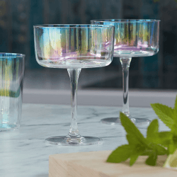 Image showing the Iridescence Set of 2 Champagne/Cocktail Glasses, 230ml, Mother of Pearl product.
